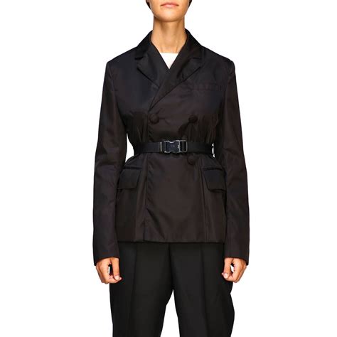 prada trnd jacket|Prada women's double breasted jackets.